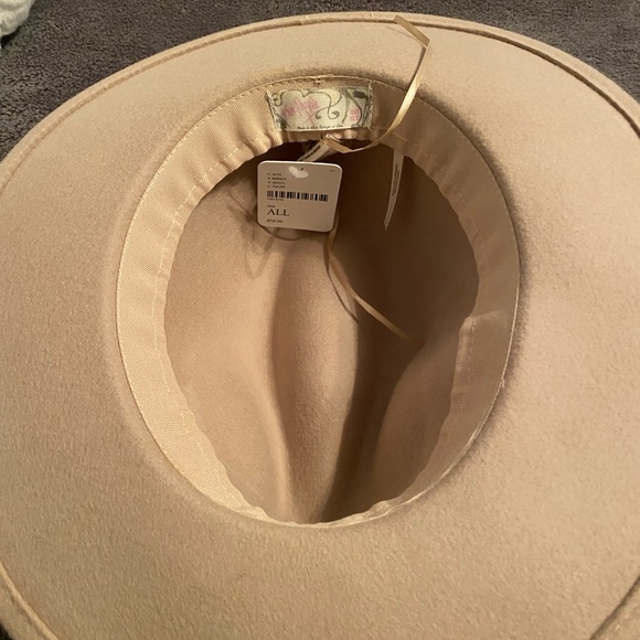 Wythe Leather Band Felt Hat Color: Sand - Picture 7 of 9